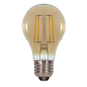 4.5 Watt A19 LED; Amber; Medium base; 2000K; 350 Lumens; 120 Volt