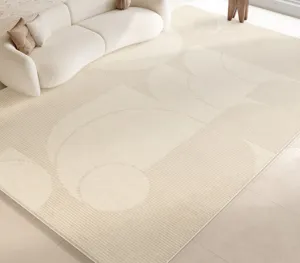 Abstract Contemporary Rugs for Bedroom, Modern Cream Color Rugs for Living Room, Modern Rugs under Sofa, Dining Room Floor Rugs, Modern Rugs for Office