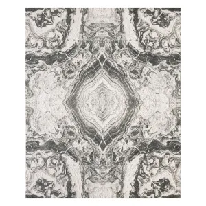 Abstract Gray Modern Marble Area Rug