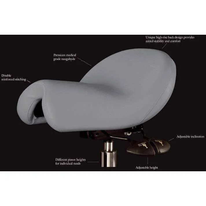 Bambach Ergonomic Saddle Stool - Back Rest and Swing Arm