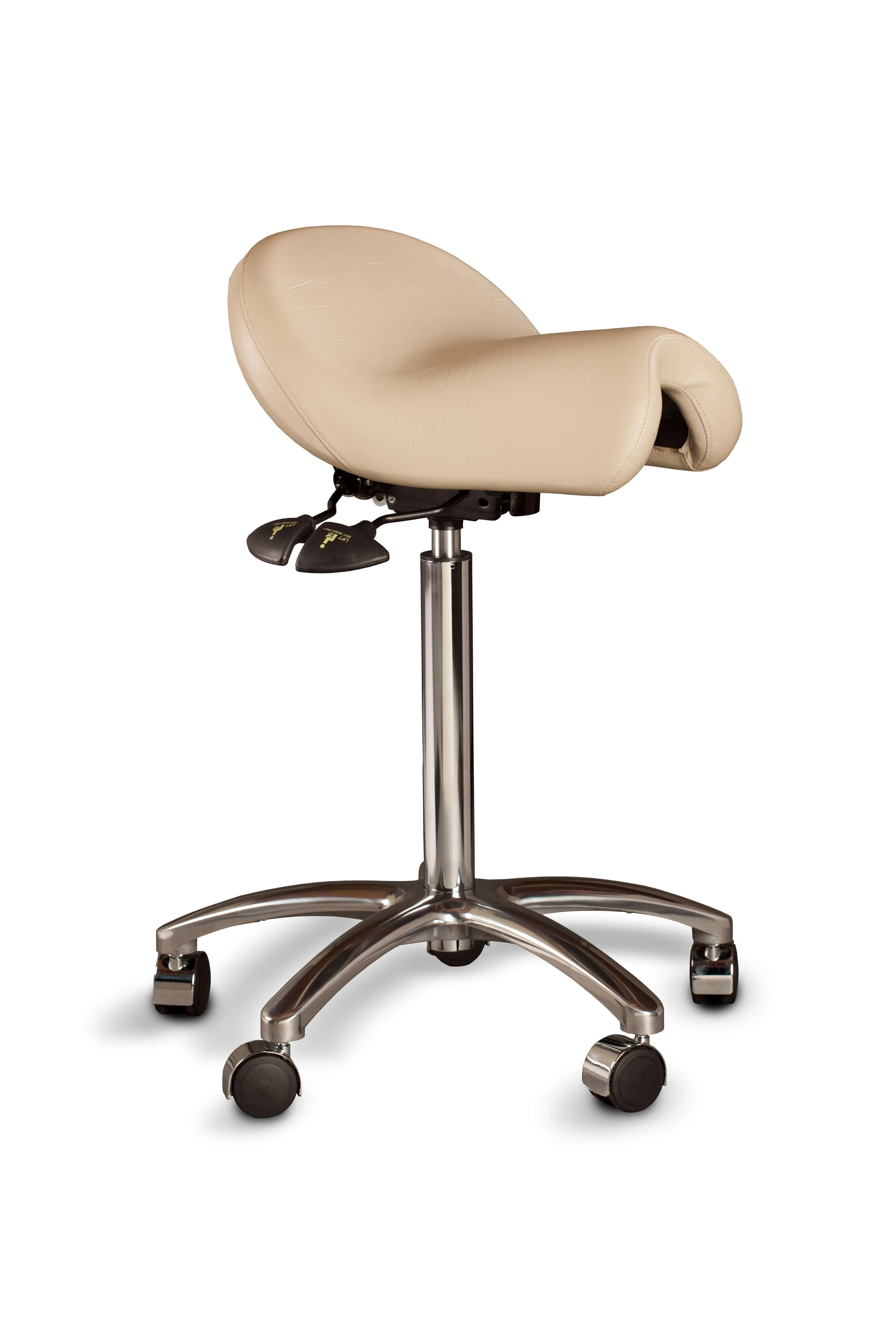 Bambach Ergonomic Saddle Stool - Back Rest and Swing Arm