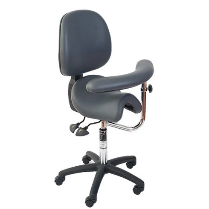 Bambach Ergonomic Saddle Stool - Back Rest and Swing Arm