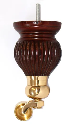 Beatrice Wooden Furniture Legs with Cauldron Castors