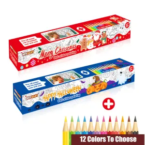 Christmas Gift Funny Drawing Roll Toys For Kids With Doodle Colored Pencils, TO0003