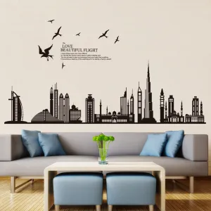 City Buildings Dubai Sailing wall stickers