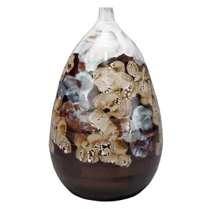 Collage Coastal Multicolor Ceramic Decorative Vase - Large