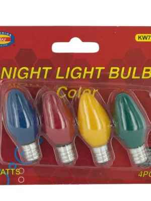 Colored Night Light Bulbs Set (Available in a pack of 24)