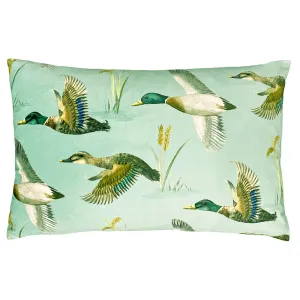 Country Duck Pond Rectangular Cushion Mint