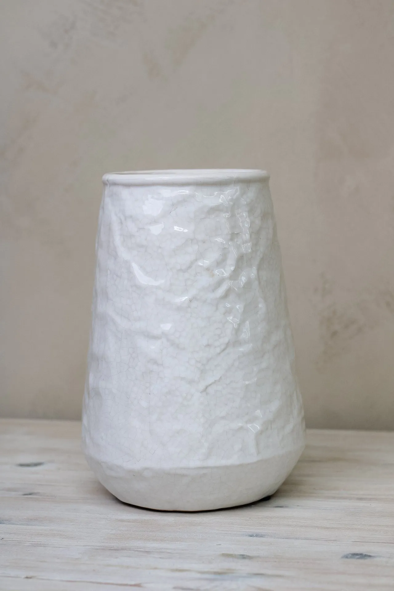 Disley Rustic White Vase