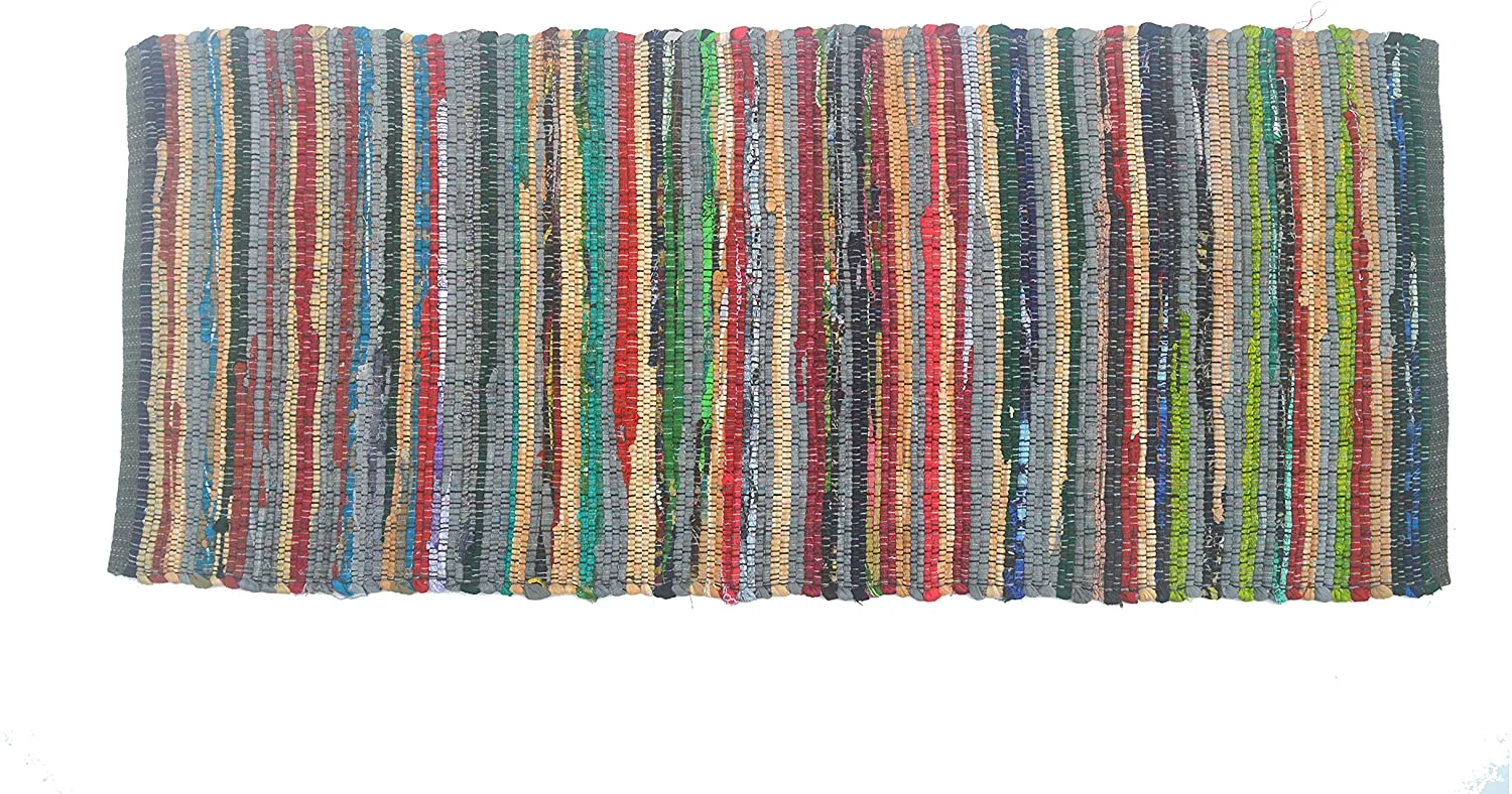 Eco Friendly 100% Recycled Cotton Colorful Area Rug