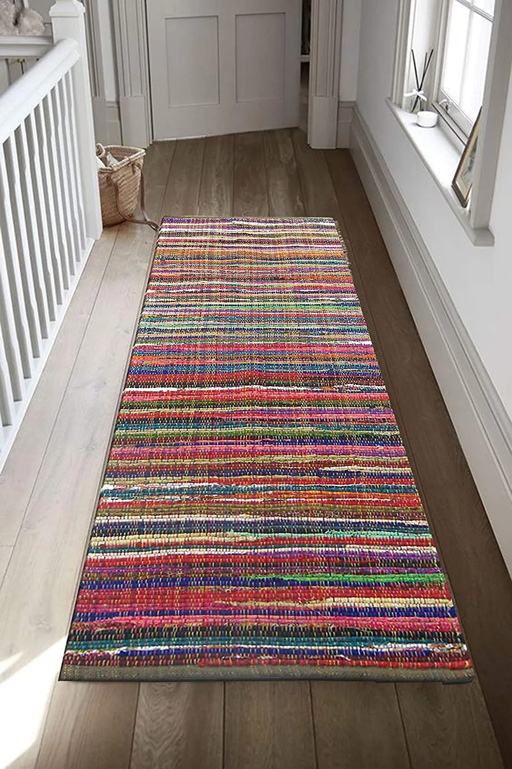 Eco Friendly 100% Recycled Cotton Colorful Area Rug