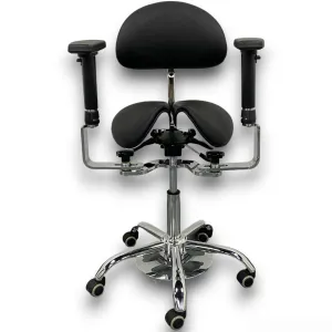 ErgoFlex ComfortPro Split Saddle Chair with Fot Activate Height Controller