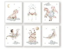 Fairytale Princess Nursery Print Set of 6