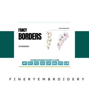 Fancy borders: Embroidery Design Pack