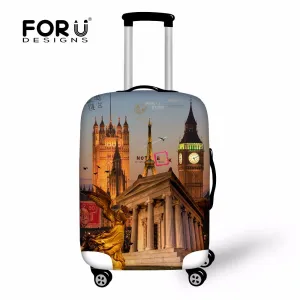 FORUDESIGNS America Style Travel Luggage Cover Waterproof Elastic Stretch Suitcase Cover For 18-30 Inch Trolley Case With Zipper