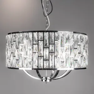 Galaxy Florida Crystal  8 Light Pendant Chrome