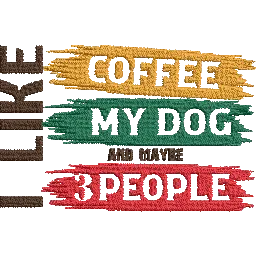 I-Like-Coffee-My-Dog - Embroidery Design