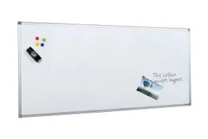 JasonL 3000mm W Commercial Magnetic Whiteboard - Silver Frame - Clearance Delivery Sydney Metro Only