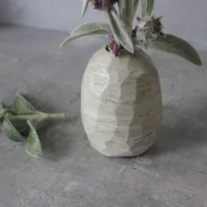 Marbled Faceted Vases