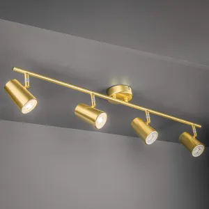 Marseille 4 Light Stain Brass/Gold Bar Ceiling Lights