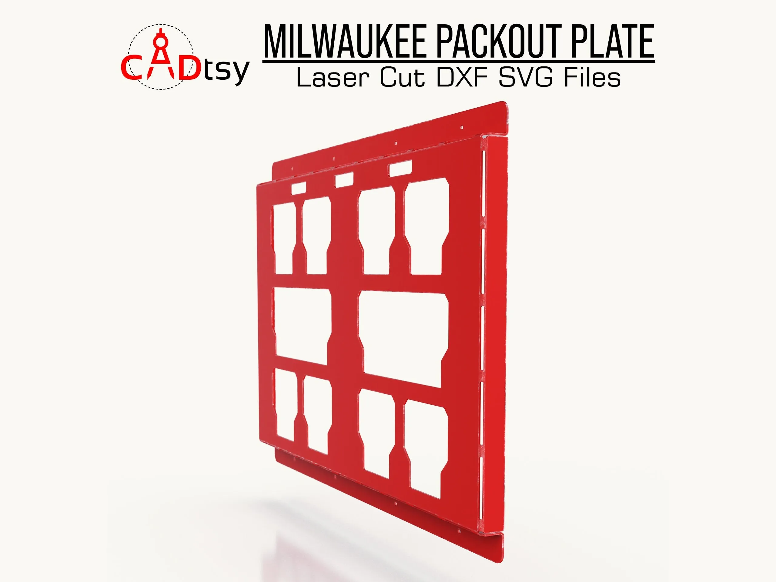 Milwaukee Packout Mounting Plate DXF / SVG - Versatile CNC Laser / Plasma Cutting Files for Truck / UTV / Workshop