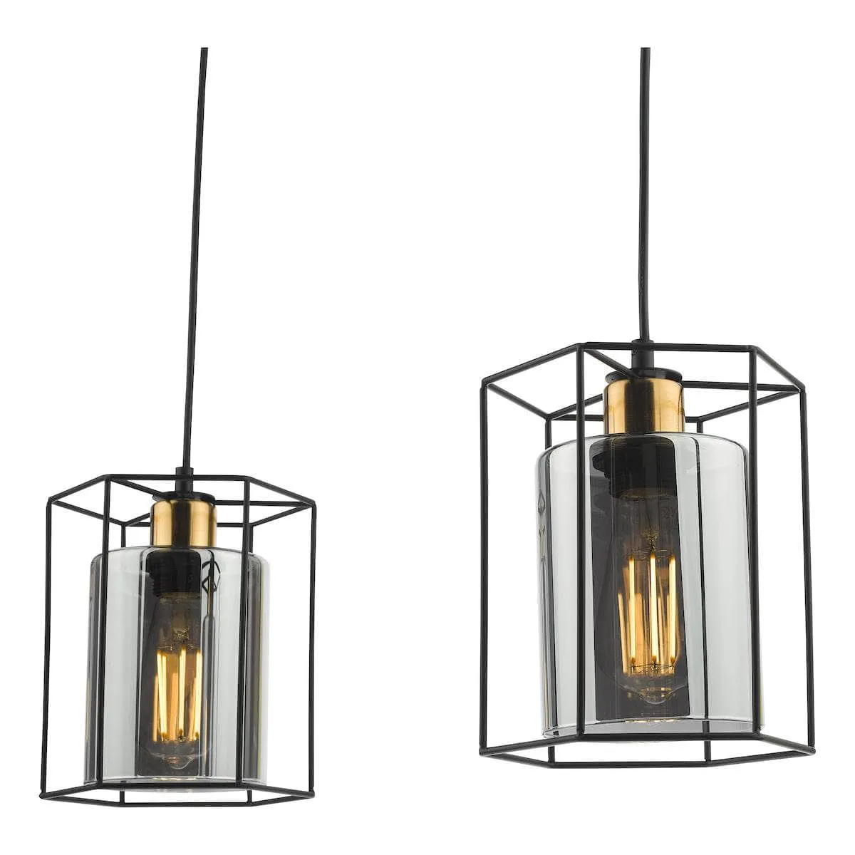 Montilla 3 Light Pendant Bar - Black