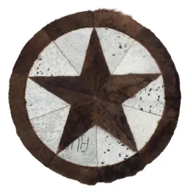 Round Western Rug - Bison Star & Edge 72"