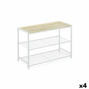 Shelves Confortime 3 Shelves Metal 60 x 30 x 43 cm (4 Units)