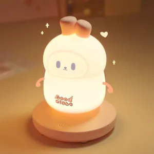 Silicone Night Light Led Cute Onion Rabbit Light