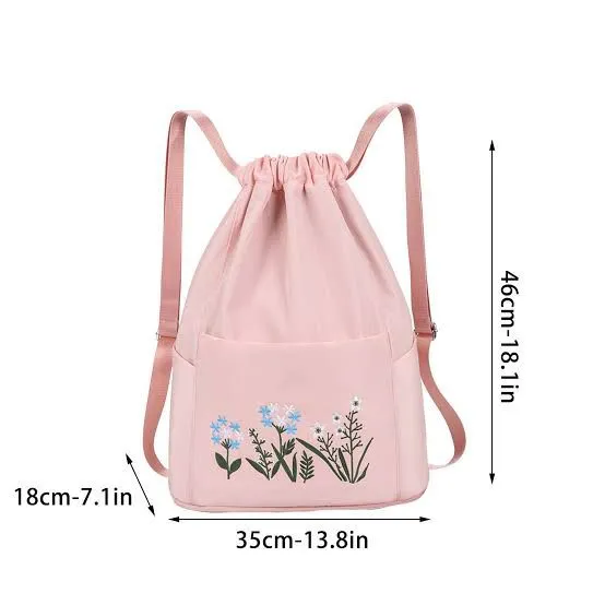 Travel Drawstring Bag (Pink)