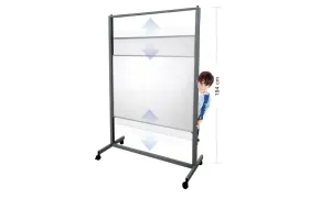 Vision 2 Double Sided Vertical Sliding Mobile Whiteboard Aspire